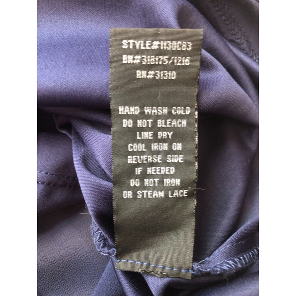 I.N. San Francisco, Women's Shift Dress, Lace Sleeveless, Navy Blue, Size Medium - Picture 6 of 8